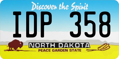 ND license plate IDP358