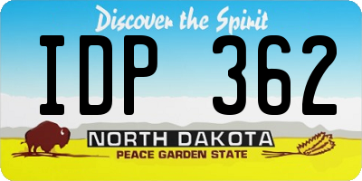 ND license plate IDP362