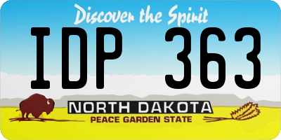 ND license plate IDP363