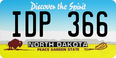 ND license plate IDP366