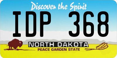 ND license plate IDP368