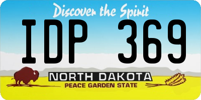 ND license plate IDP369