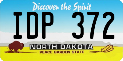 ND license plate IDP372