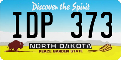 ND license plate IDP373