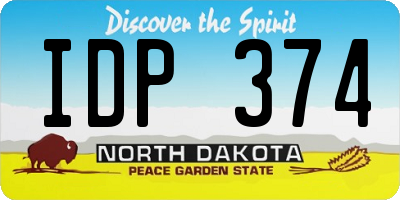 ND license plate IDP374