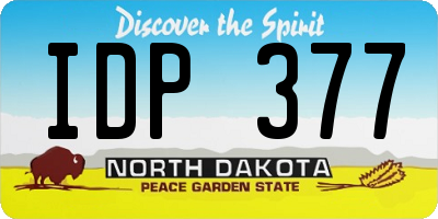 ND license plate IDP377