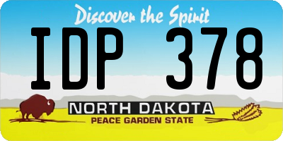 ND license plate IDP378