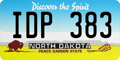 ND license plate IDP383