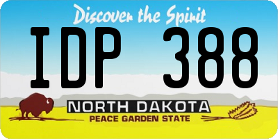 ND license plate IDP388