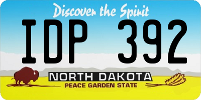 ND license plate IDP392