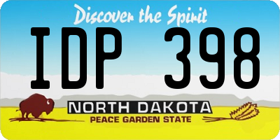 ND license plate IDP398