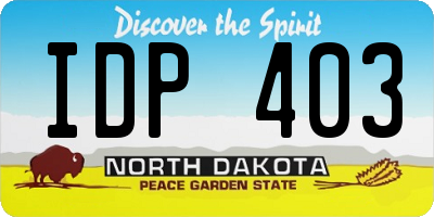 ND license plate IDP403