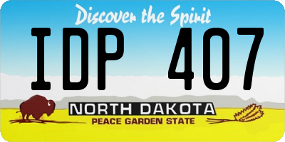 ND license plate IDP407