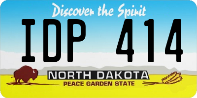 ND license plate IDP414