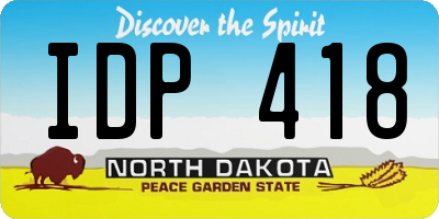 ND license plate IDP418