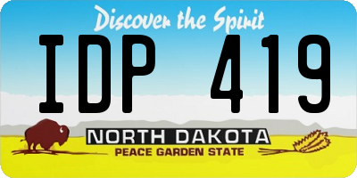 ND license plate IDP419