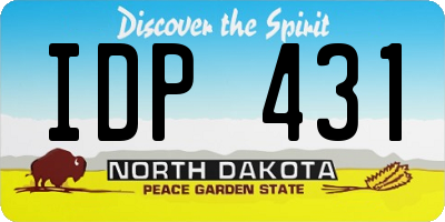 ND license plate IDP431