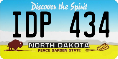 ND license plate IDP434