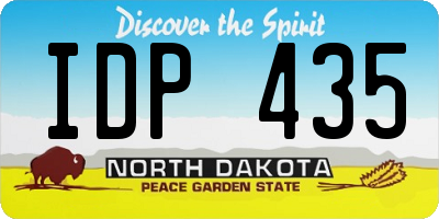 ND license plate IDP435