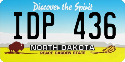 ND license plate IDP436