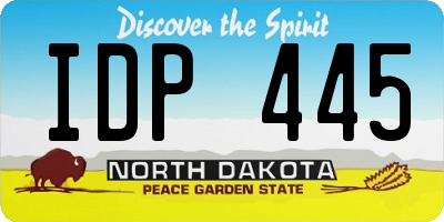 ND license plate IDP445