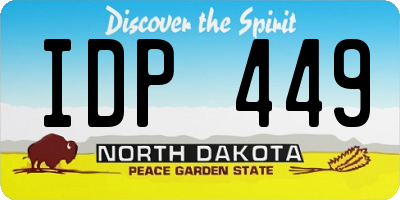 ND license plate IDP449