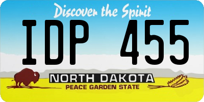 ND license plate IDP455