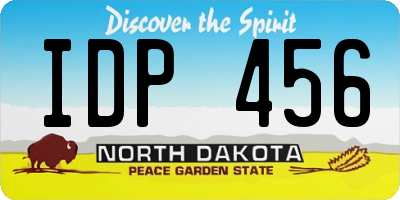 ND license plate IDP456