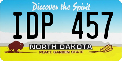 ND license plate IDP457