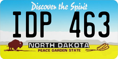 ND license plate IDP463