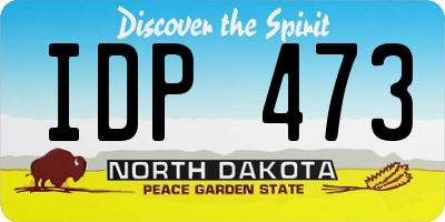 ND license plate IDP473
