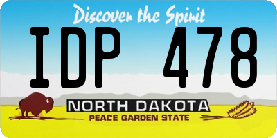 ND license plate IDP478