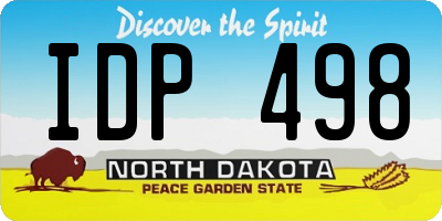 ND license plate IDP498