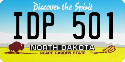 ND license plate IDP501
