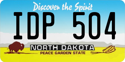 ND license plate IDP504