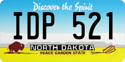 ND license plate IDP521