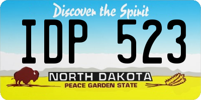 ND license plate IDP523