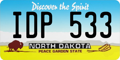 ND license plate IDP533