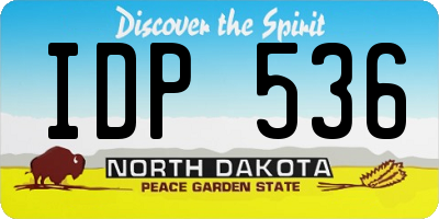 ND license plate IDP536
