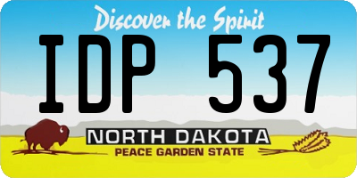 ND license plate IDP537