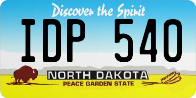 ND license plate IDP540