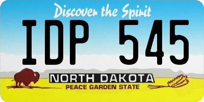 ND license plate IDP545