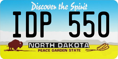 ND license plate IDP550