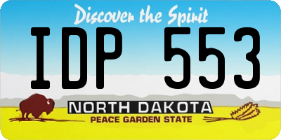 ND license plate IDP553