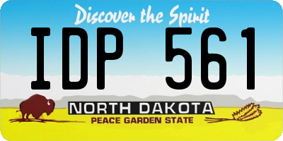 ND license plate IDP561