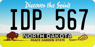 ND license plate IDP567