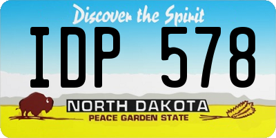 ND license plate IDP578