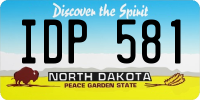 ND license plate IDP581