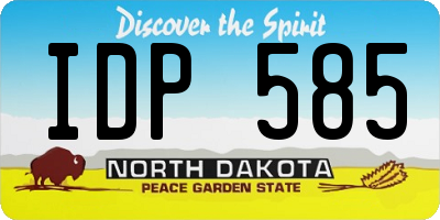ND license plate IDP585