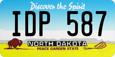 ND license plate IDP587